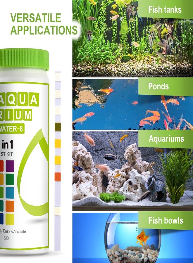 AAwipes Aquarium Ammonia Test Strips 8-in-1 |100 Strips | Quick & Accurate Water Testing for Freshwater & Saltwater Tanks -Test pH, Carbonate, Alkalinity, Hardness, Chlorine, Nitrite, etc. (K02-100) - Image 3